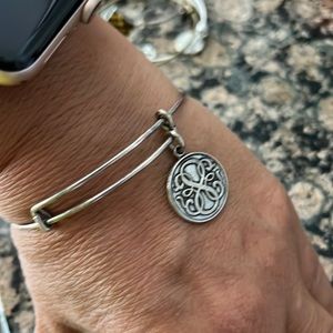 Alex and Ani “scroll” charm bangle